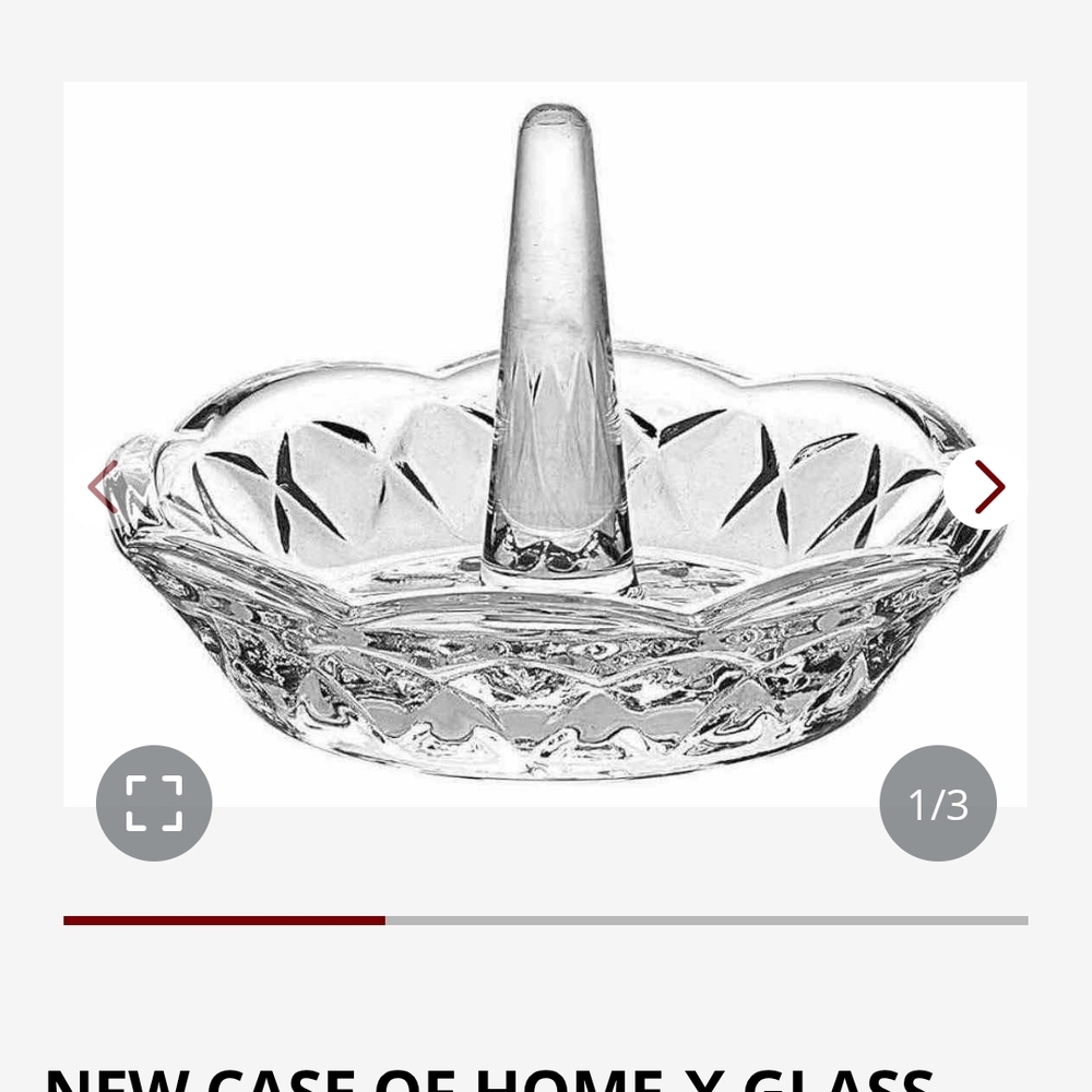 Elegant Clear Glass Ring Holder